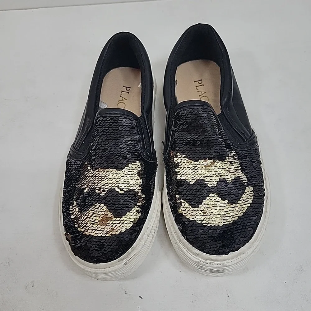Children's Place Girls Sz 12 Slip-On Sequin Preppy‎ Trendy Casual Comfy Non-Slip